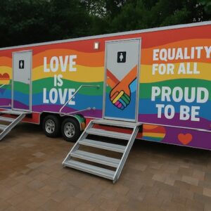 portable restrooms for pride events and lgbtq festivals and parades