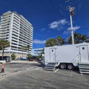 What are the rental prices of portable restrooms in Miami?