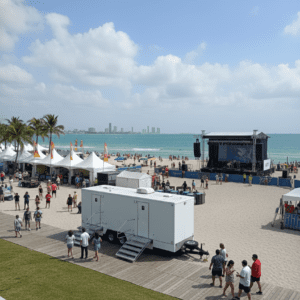 Scaling Up Luxury: Why Luxury Restroom Trailers are the Backbone of Miami’s Premier Concerts and Festivals