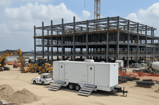 Long-term portable restroom rental boosting productivity at Miami construction site – YML